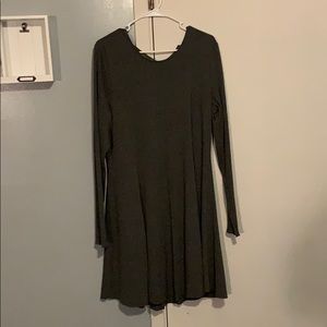 Gray long sleeve dress
